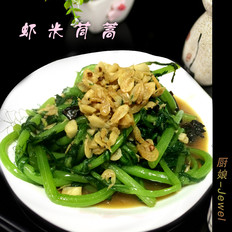 虾米茼蒿的做法