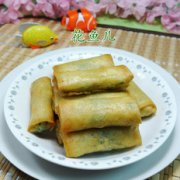 香干蒿菜馅春卷的做法